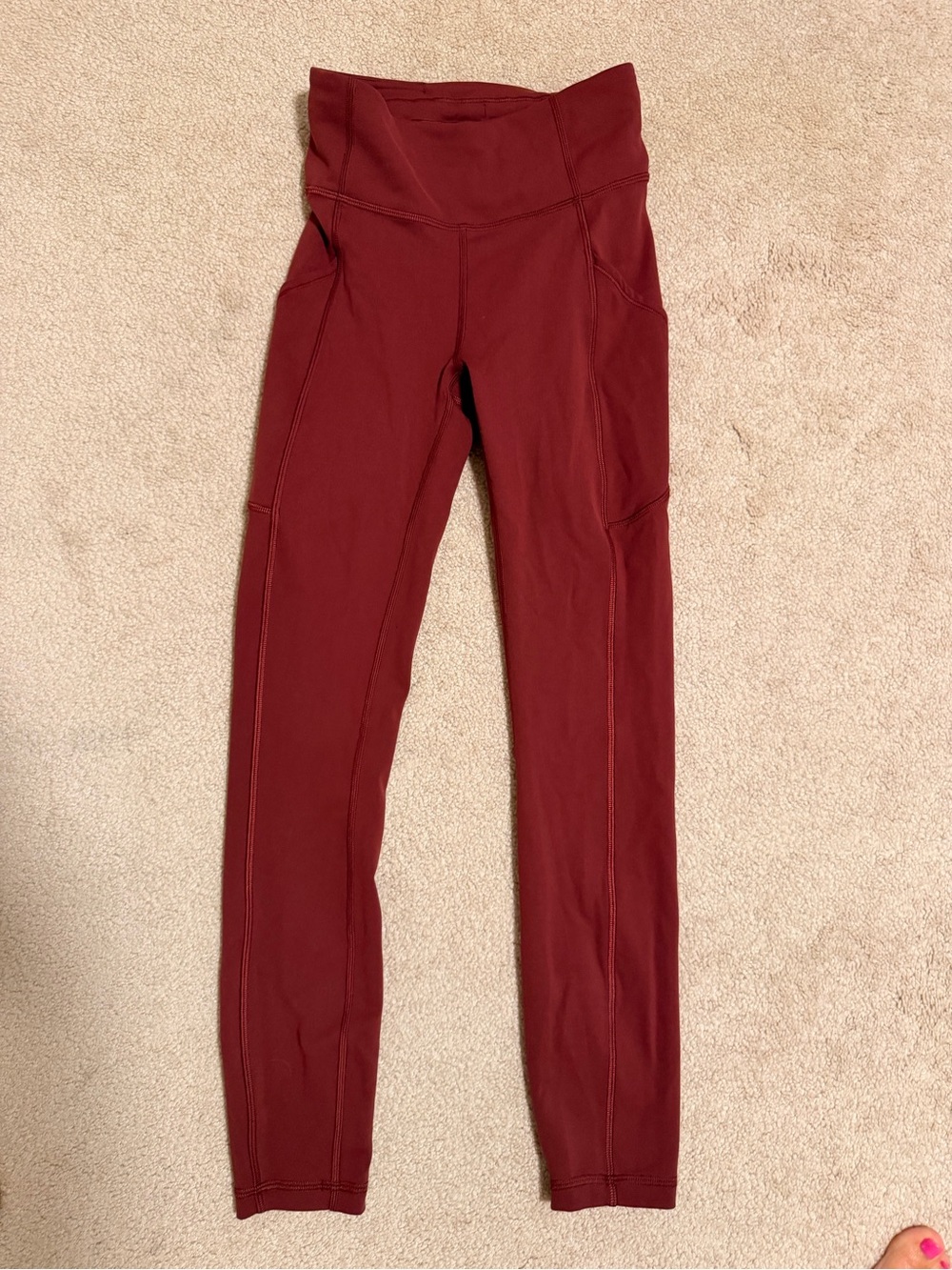 lululemon athletica Women's invigorate High-Rise Burgundy Leggings